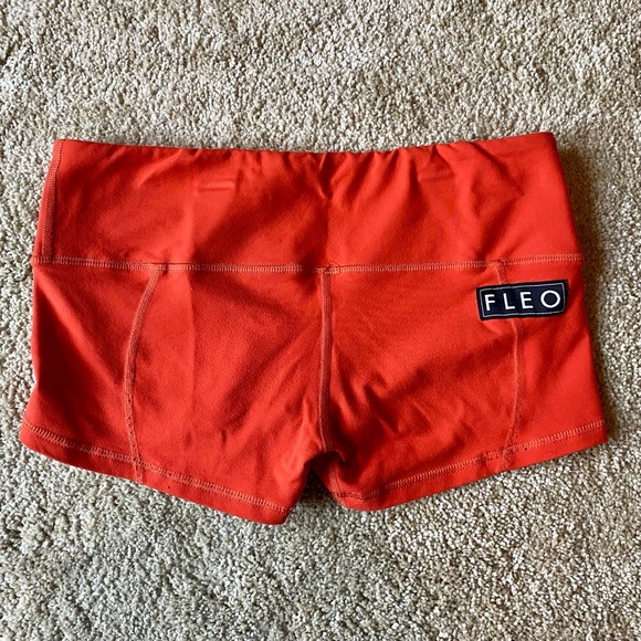 Fleo Orange Crush Contour Low Rise Shorts - Picture 2 of 5